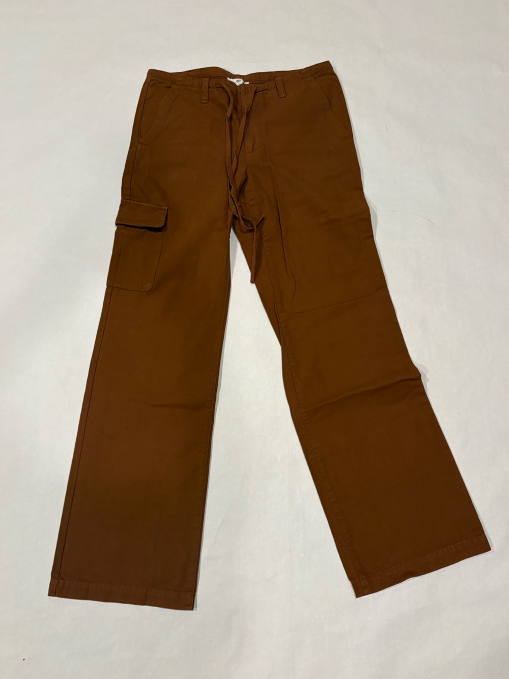 bp Women’s Brown Straight-Leg Cargo Pants with Pocket Flap